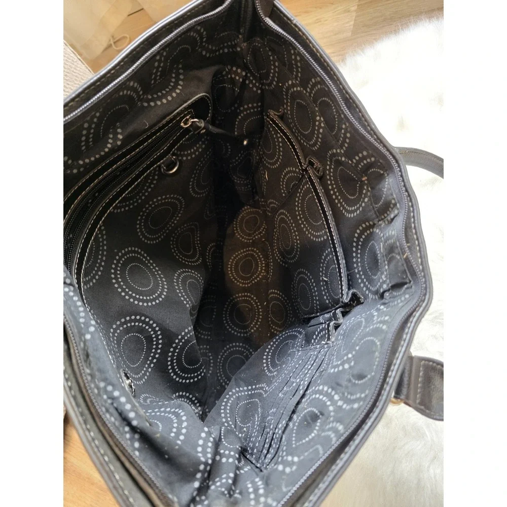 Franklin Covey Shoulder Bag Black Large Tote Professional Laptop Bag